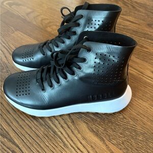 NOBULL Black and White High-Top Sneakers